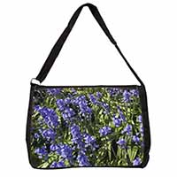 Bluebells in the Wood Large Black Laptop Shoulder Bag School/College