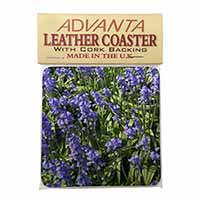 Bluebells in the Wood Single Leather Photo Coaster