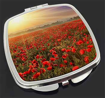 Poppies, Poppy Field at Sunset Make-Up Compact Mirror