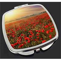 Poppies, Poppy Field at Sunset Make-Up Compact Mirror