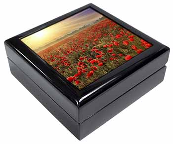 Poppies, Poppy Field at Sunset Keepsake/Jewellery Box