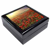 Poppies, Poppy Field at Sunset Keepsake/Jewellery Box