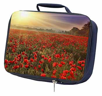 Poppies, Poppy Field at Sunset Navy Insulated School Lunch Box/Picnic Bag