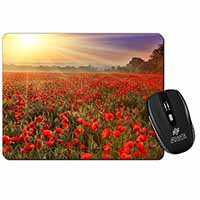 Poppies, Poppy Field at Sunset Computer Mouse Mat