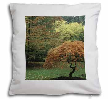 Autumn Trees Soft Velvet Feel Cushion Cover With Inner Pillow