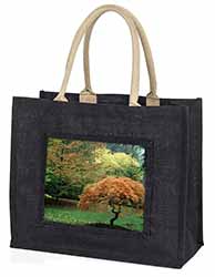 Autumn Trees Large Black Shopping Bag Christmas Present Idea      
