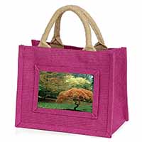 Autumn Trees Little Girls Small Pink Shopping Bag Christmas Gift