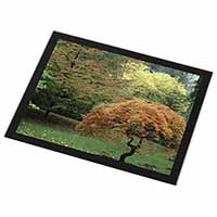 Autumn Trees Black Rim Glass Placemat Animal Table Gift