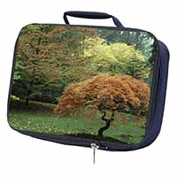 Autumn Trees Navy Insulated School Lunch Box Bag