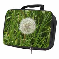 Dandelion Seeds Black Insulated School Lunch Box Bag
