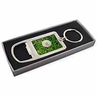 Dandelion Seeds Chrome Metal Bottle Opener Keyring in Box Gift Idea