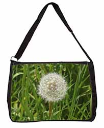 Dandelion Seeds Large Black Laptop Shoulder Bag School/College