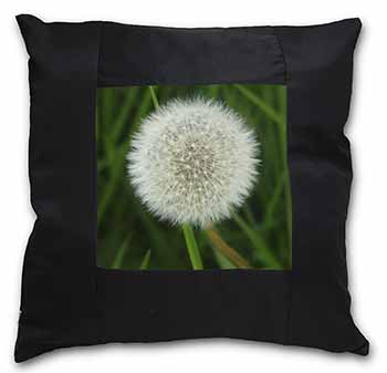 Dandelion Fairy Black Border Satin Feel Cushion Cover With Pillow Insert