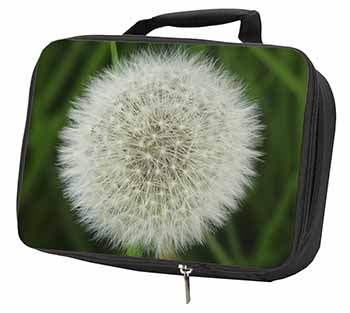 Dandelion Fairy Black Insulated School Lunch Box Bag