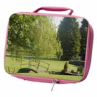English Country Garden Insulated Pink School Lunch Box Bag