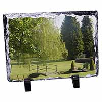 English Country Garden Photo Slate Christmas Gift Ornament