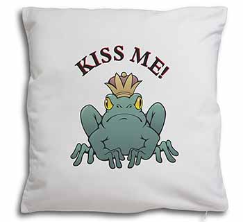 Frog-Kiss Me! Soft White Velvet Feel Scatter Cushion