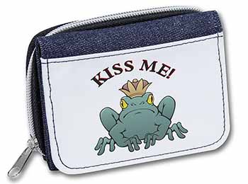 Frog-Kiss Me! Unisex Denim Purse Wallet