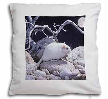 White Gerbil Soft White Velvet Feel Scatter Cushion