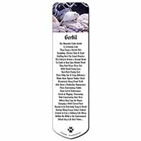 White Gerbil Bookmark, Book mark, Printed full colour