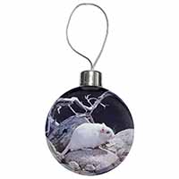 White Gerbil Christmas Bauble