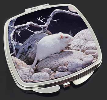 White Gerbil Make-Up Compact Mirror