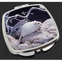 White Gerbil Make-Up Compact Mirror