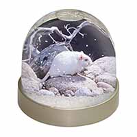 White Gerbil Snow Globe Photo Waterball