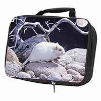 White Gerbil Black Insulated School Lunch Box/Picnic Bag