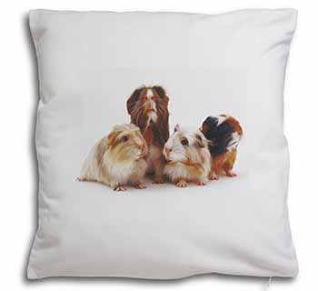 Guinea Pigs Soft White Velvet Feel Scatter Cushion