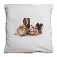 Guinea Pigs Soft White Velvet Feel Scatter Cushion