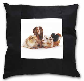 Guinea Pigs Black Satin Feel Scatter Cushion