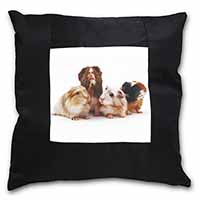 Guinea Pigs Black Satin Feel Scatter Cushion