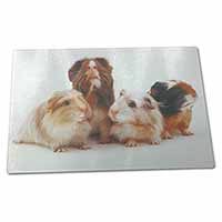 Large Glass Cutting Chopping Board Guinea Pigs