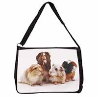 Guinea Pigs Large Black Laptop Shoulder Bag School/College