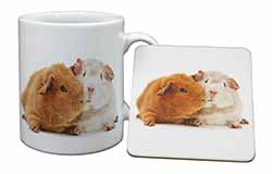 Guinea Pig Print Mug and Coaster Set