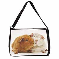 Guinea Pig Print Large Black Laptop Shoulder Bag School/College