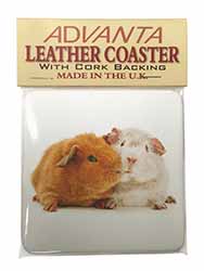 Guinea Pig Print Single Leather Photo Coaster