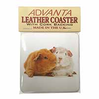 Guinea Pig Print Single Leather Photo Coaster