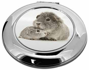 Silver Guinea Pigs Make-Up Round Compact Mirror