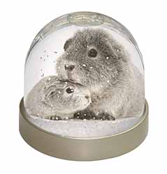 Silver Guinea Pigs Snow Globe Photo Waterball