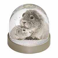 Silver Guinea Pigs Snow Globe Photo Waterball