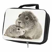 Silver Guinea Pigs Black Insulated School Lunch Box/Picnic Bag