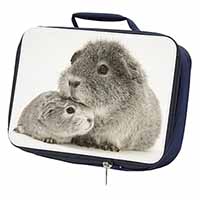 Silver Guinea Pigs Navy Insulated School Lunch Box/Picnic Bag