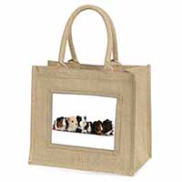Baby Guinea Pigs Natural/Beige Jute Large Shopping Bag