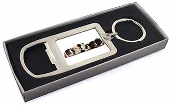 Baby Guinea Pigs Chrome Metal Bottle Opener Keyring in Box