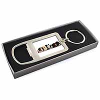 Baby Guinea Pigs Chrome Metal Bottle Opener Keyring in Box