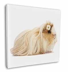 Flower in Hair Guinea Pig Square Canvas 12"x12" Wall Art Picture Print