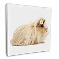 Flower in Hair Guinea Pig Square Canvas 12"x12" Wall Art Picture Print