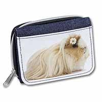 Flower in Hair Guinea Pig Unisex Denim Purse Wallet